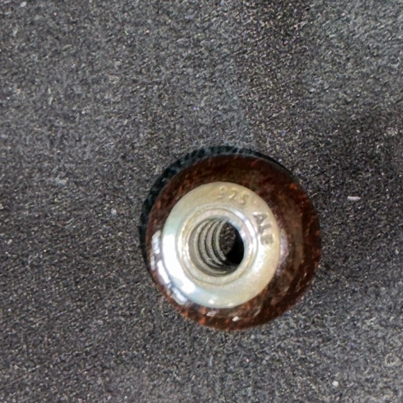 Pandora Authentic Brown / Sterling Silver 925 Retired charm. EUC Beautiful - Picture 5 of 9